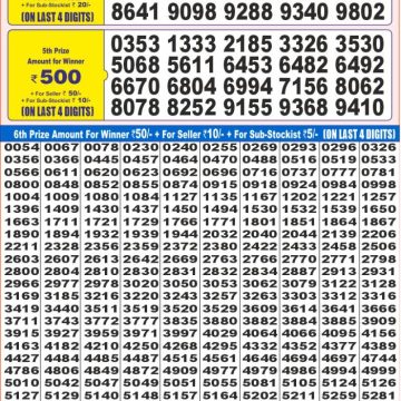 Dear Lottery Chart 2024