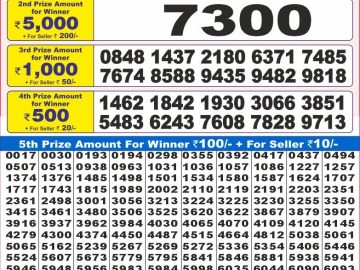 Dear Lottery Chart 2024