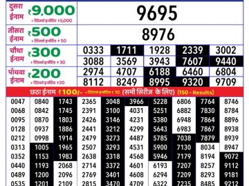Dear Lottery Chart 2024