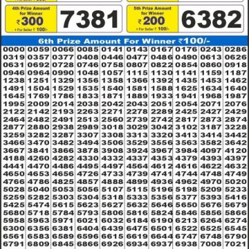 Dear Lottery Chart 2024