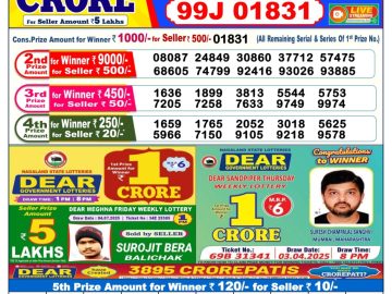 Dear Lottery Chart 2024