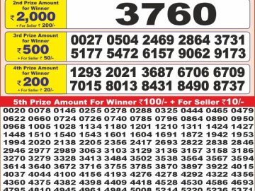 Dear Lottery Chart 2024