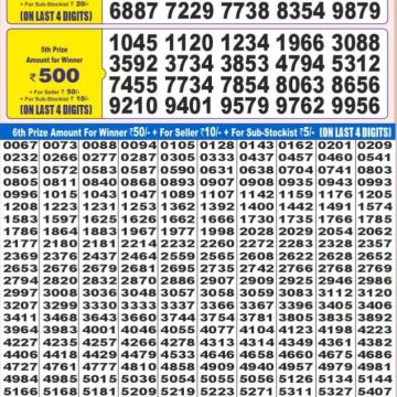 Dear Lottery Chart 2024