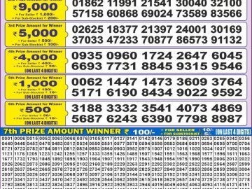 Dear Lottery Chart 2024