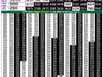 Dear Lottery Chart 2024