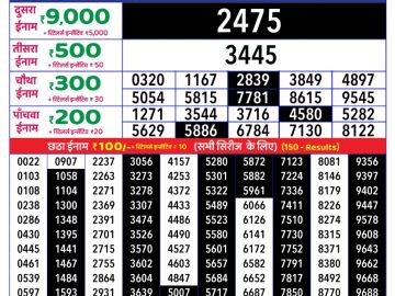 Dear Lottery Chart 2024