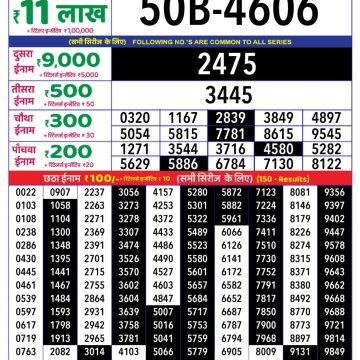 Dear Lottery Chart 2024