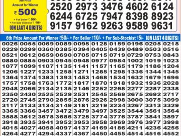 Dear Lottery Chart 2024