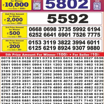 Dear Lottery Chart 2024
