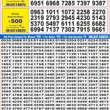 Dear Lottery Chart 2024