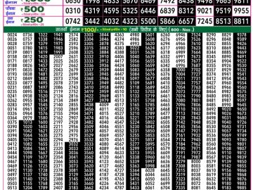 Dear Lottery Chart 2024