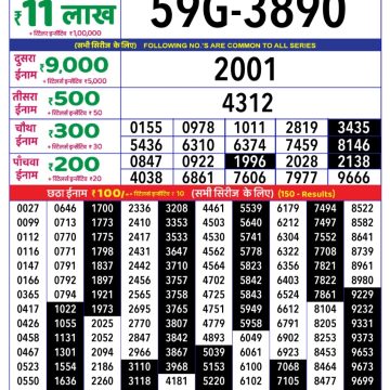 Dear Lottery Chart 2024