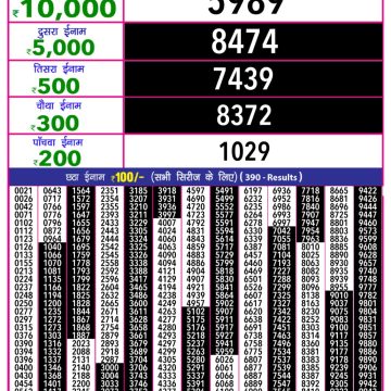 Dear Lottery Chart 2024