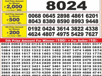 Dear Lottery Chart 2024