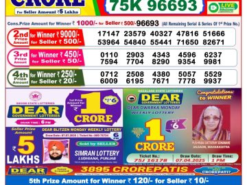 Dear Lottery Chart 2024