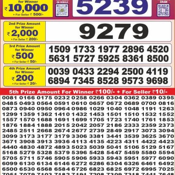 Dear Lottery Chart 2024