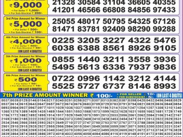Dear Lottery Chart 2024