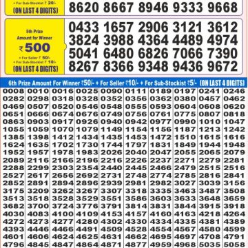 Dear Lottery Chart 2024