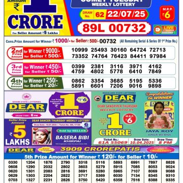 Dear Lottery Chart 2024