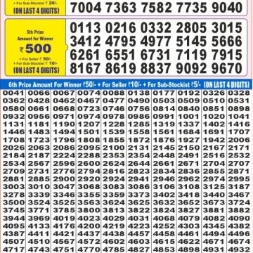 Dear Lottery Chart 2024