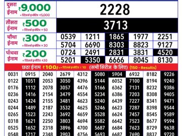 Dear Lottery Chart 2024