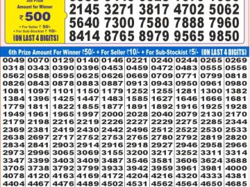 Dear Lottery Chart 2024