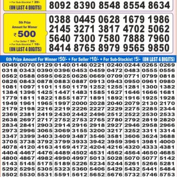 Dear Lottery Chart 2024