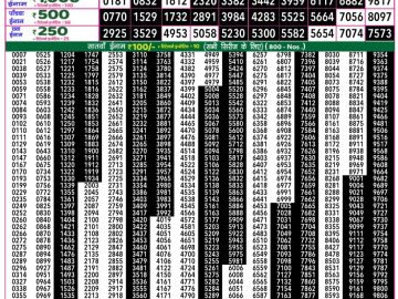 Dear Lottery Chart 2024