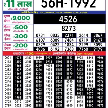 Dear Lottery Chart 2024