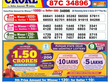 Dear Lottery Chart 2024