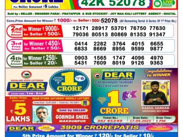 Dear Lottery Chart 2024