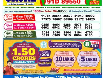 Dear Lottery Chart 2024