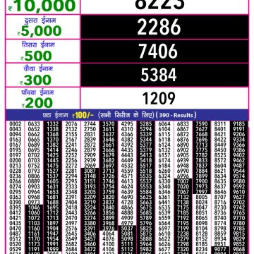 Dear Lottery Chart 2024