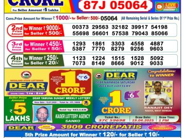 Dear Lottery Chart 2024