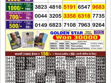 Dear Lottery Chart 2024