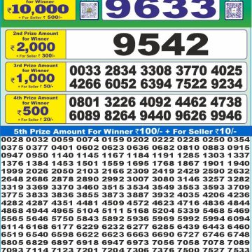 Dear Lottery Chart 2024