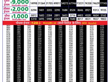 Dear Lottery Chart 2024