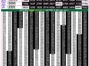 Dear Lottery Chart 2024
