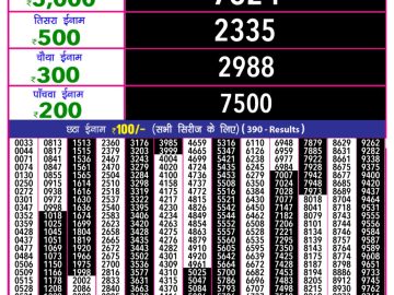Dear Lottery Chart 2024