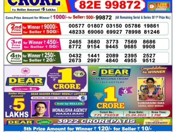 Dear Lottery Chart 2024