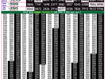 Dear Lottery Chart 2024