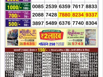 Dear Lottery Chart 2024