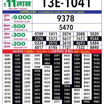 Dear Lottery Chart 2024