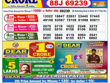 Dear Lottery Chart 2024