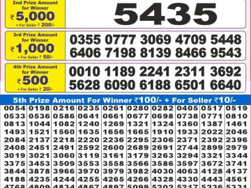 Dear Lottery Chart 2024