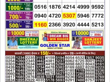 Dear Lottery Chart 2024