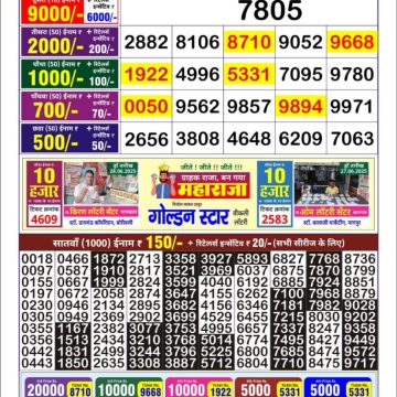 Dear Lottery Chart 2024