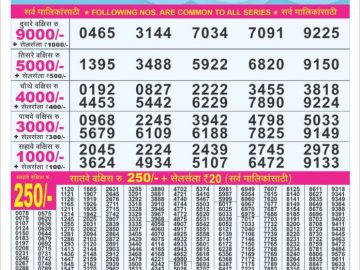 Dear Lottery Chart 2024