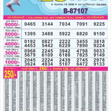 Dear Lottery Chart 2024
