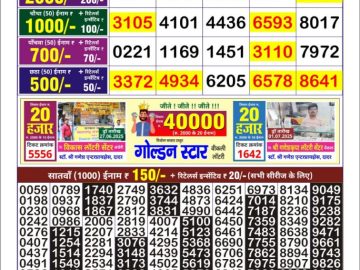 Dear Lottery Chart 2024